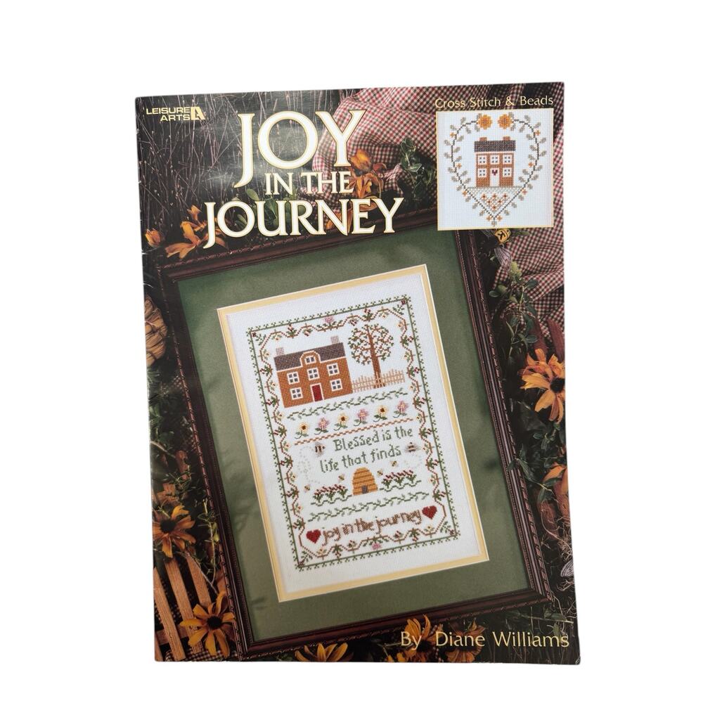 Vintage Joy In The Journey Bible Quotes Cross Stitch & Beads Design Booklet 1999